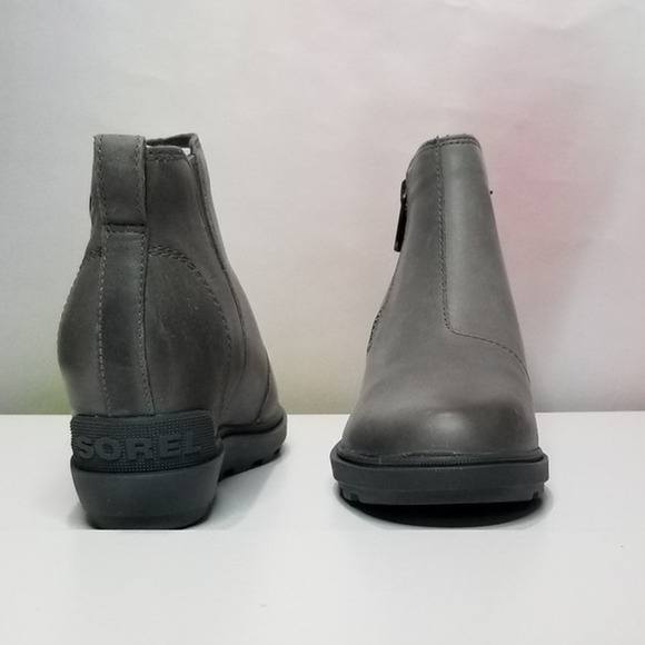 Sorel Women's Evie II Waterproof Wedge Zip Bootie Size 5 Quarry 2056371  NWT - Picture 4 of 6